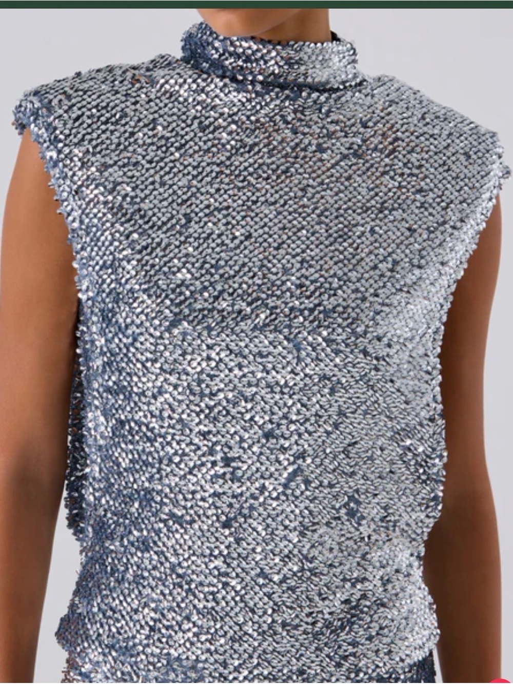 Shimmering Silver Sequin Top-16Arlington